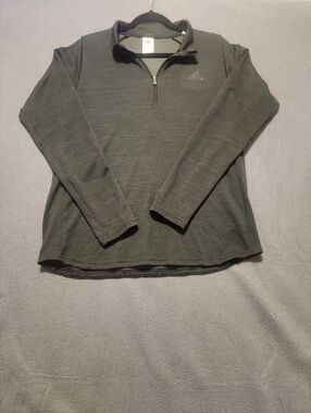 Adidas Top Men Size Large Black Quarter Zip Lightweight Climalite